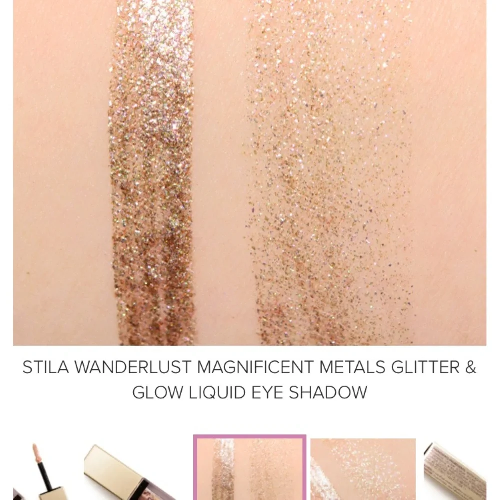 NEW Stila Glitter & Glow Liquid Eye Shadow Wanderlust 0.153 fl oz Full Size NIB